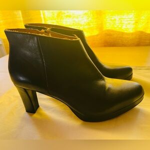 Chic Black Leather Ankle Booties